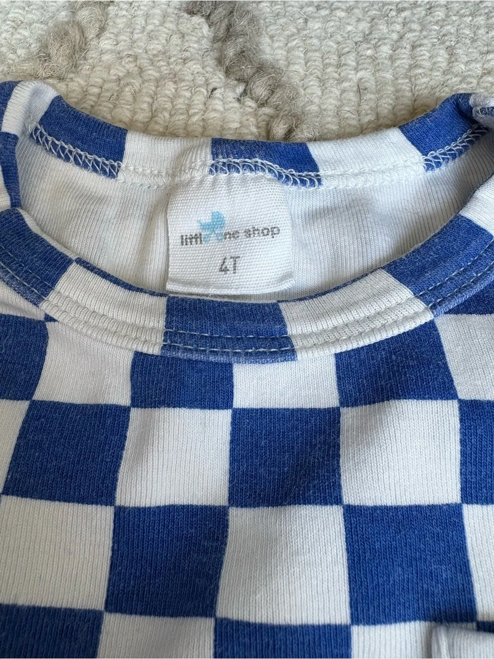 LITTLE ONE SHOP | Blue Checkered Matching Set - EUC